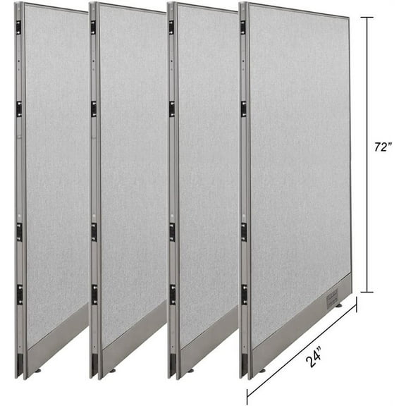 GOF 4 Quantities Orders 24"w x 72"h Office Single Partition Custom Built Workstation Wall Office Divider