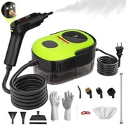 KANFUAQ Handheld Steam Cleaner,2500W 15pcs Accessories Portable Steamer for Cleaning,3-Level Adjustable,15s Heat-Up,1.4L Large Tank for Home,Car,Kitchen,Bathroom