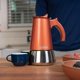 thumbnail image 4 of Cafetera italiana London Sip de acero inoxidable para cocina, cafetera moka, cafetera de percolador, color negro mate, 3 tazas, 4 of 8