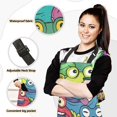 thumbnail image 2 of Funny Colorful Frog Face 5 Pcs Kitchen Set Heat Resistant Oven Mitts and Non-Slip Pot Holders with Adjustable Cooking Apron, 2 of 6
