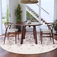 thumbnail image 3 of Spring Floral Round Area Rug 8Ft Washable Large Circle Rugs for Living Room Dorm, Pink Gray Cherry Blossom Flowers Beige Non-Slip Carpet Floor Mats Indoor Outdoor Carpet Runner Aesthetic Home Decor, 3 of 8