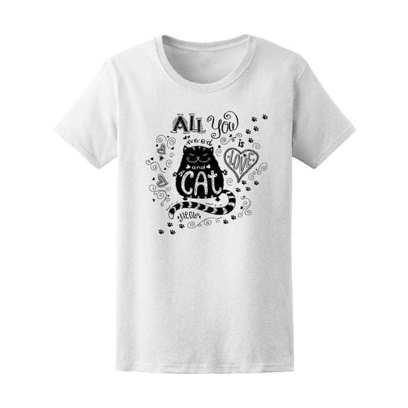 Cat All You Need Is Love Tee Women's -Image by Shutterstock