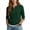 Army Green, variant on Women's Cotton Blend Henley Shirt, 3/4 Sleeve Button Down Casual Summer Top Everyday Comfort Blouse, Army Green, Size L
