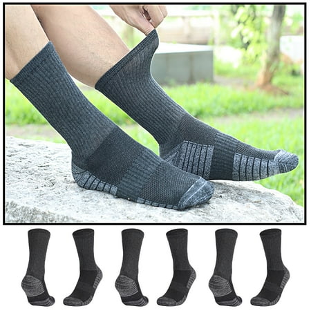 

Beechoice 6 Pairs Men s Performance Cotton Cushioned Athletic Ankle Socks