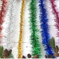 thumbnail image 2 of Blue Tinsel Garland Christmas Tree Decorations Wedding Birthday Party Supplies for 16.5 FEET Long, 2 of 4