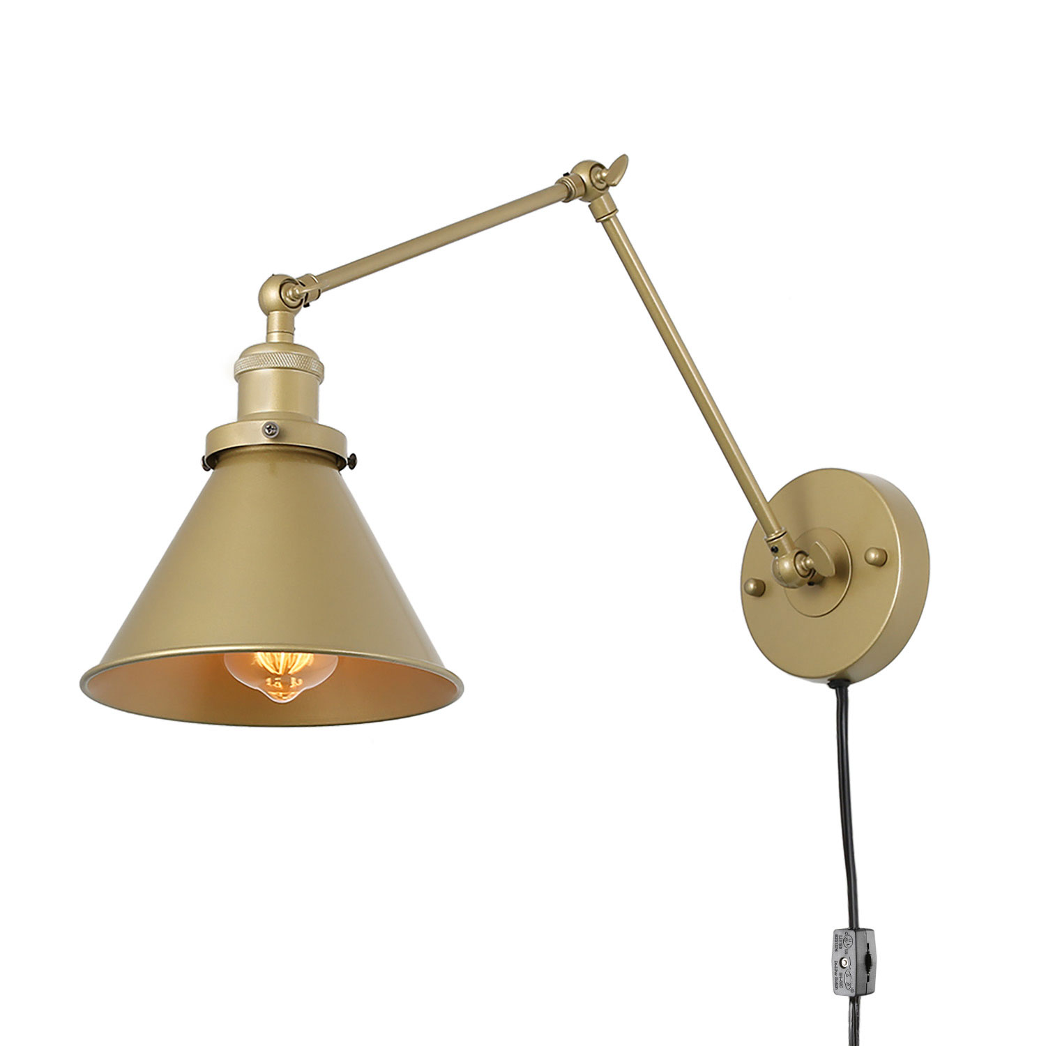 adjustable wall sconce reading light