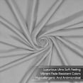 thumbnail image 3 of Bare Home 2 Microfiber Fitted Sheets, Deep Pocket, Split King, Light Grey, 2 Pack, 3 of 7