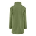 thumbnail image 4 of YDDIAN Pea Coats for Women Winter Fashion Wool Trench Coat Single Breasted Peacoat Fall Casual Stand Collar Blazer Jackets Army Green 4XL, 4 of 5