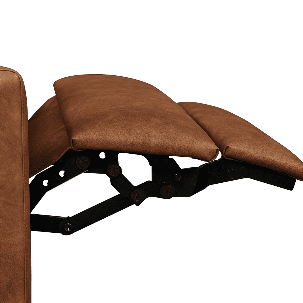 Yaheetech Mid-Century Upholstered Faux Leather Recliner, Brown