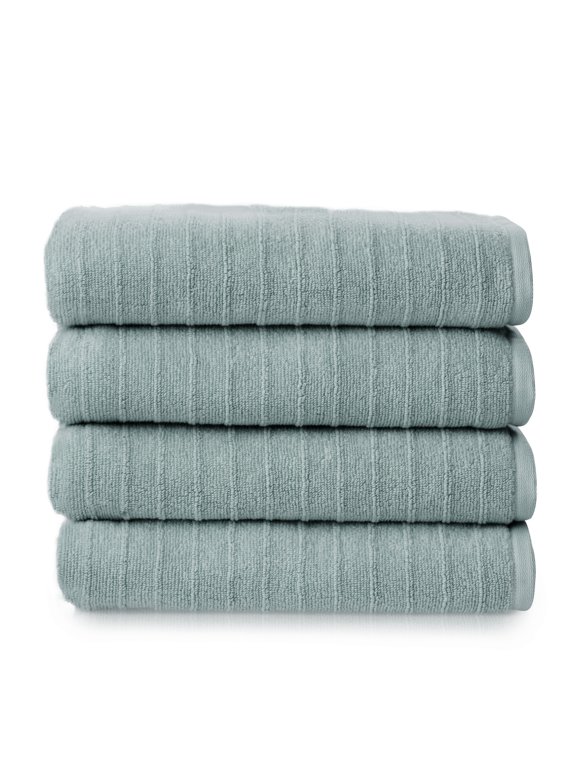 Welhome James Towel, 100% Cotton, 450 GSM, MINERAL, 4 PC Bath Set