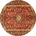 thumbnail image 1 of Ahgly Company Indoor Round Medallion Orange Traditional Area Rugs, 5' Round, 1 of 1