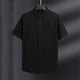 thumbnail image 4 of pstuiky camisetas para hombre, Estilo Hombre Color Sólido Casual Ventilado Botones Sueltos Solapa Bolsillos Manga Corta camisetas de hombre l, 4 of 6