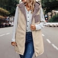 thumbnail image 6 of Womens Winter Quilted Jacket Usmixi Weekly Deals Double Side Wear Coat for Women Lightweight Warm Plush Lined Puffer Jacket Casual Pocket Solid Sleeveless Outwear Vest 2023 Coats Clearance, 6 of 7