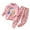 B154-Pink, variant on Children Thermal Underwear Set Made of Pure Cotton Boys Clothes 2 Pcs Pajamas Sleepwear Organic Baby Girls Baby Pajamas Long Sleeved Home Clothes Trendy,Sizes 5-6 Years