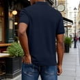 thumbnail image 5 of YODETEY Men’s Classic Solid Polos Shirt, Men’s Everyday Fit Collar Casual Shirts,Big and Tall Navy,Size S-3XL, 5 of 6