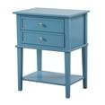 thumbnail image 2 of Newton 2-Drawer Teal Nightstand (28"H x 16"W x 22"D), 2 of 6
