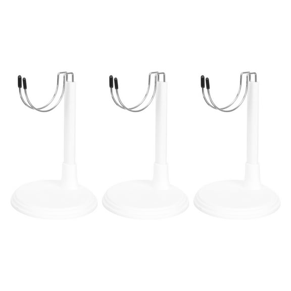 SOPOTUTU White Doll Display Stand 3 Pieces for Doll Showcase, Figure Display Holder for Collectible Dolls