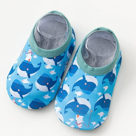 

WGOUP Baby Quick Dry Cartoon Water Shoes Toddler Shoes Beach Shoes Swimming Blue(Buy 2 Get 1 Free)