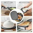 thumbnail image 6 of Lsque Sml Jeffy Pattern Oven Mitts and Pot Holders, Kitchen Oven Glove High Heat Resistant 500 Degree with Non-Slip Silicone Surface-2PCS, 6 of 7