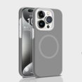 thumbnail image 1 of Fluorescent For Magsafe Liquid Silicone Phone Case For iPhone 16 15 14 Plus 11 12 13 Pro Max Shockproof Candy Jelly Soft Cover Gray For iPhone 16, 1 of 6