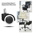 thumbnail image 4 of 5 Pcs Roulette de Chaise 2 Pouces" Pivotante Roue en Caoutchouc Bureau Maison Protection de Plancher en Bois, 4 of 7