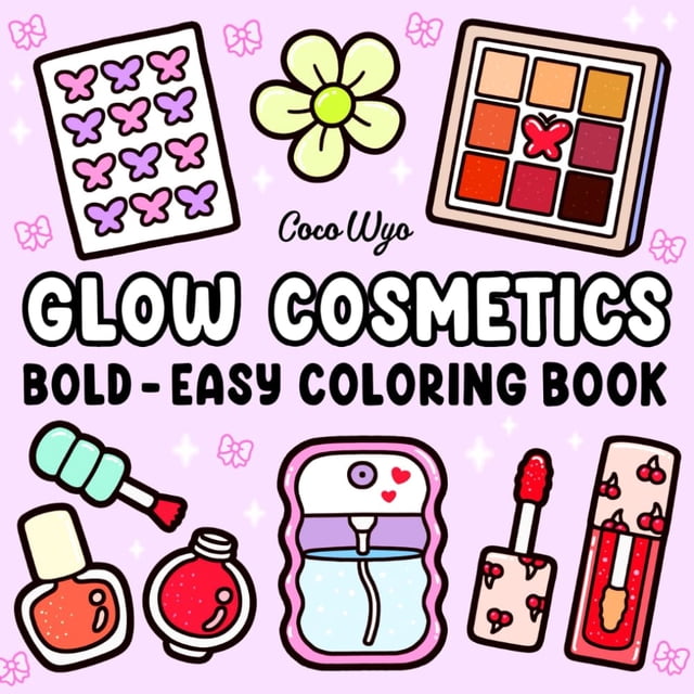 Libro para colorear Glow Cosmetics Bold & Easy para adultos y niños