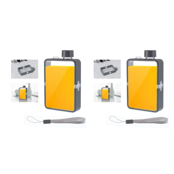 Eigraketly Recipiente de agua de diseño plano, taza de viaje reutilizable, taza fina transparente, suministros para el hogar, accesorio de Camping para Type1 NO1 Eigraketly CBP230736