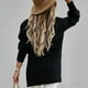 thumbnail image 4 of Suéteres para mujer de moda de color sólido de manga larga Pullove O cuello camisa suéter Tops Odeerbi  ODB-3, 4 of 8