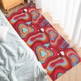 thumbnail image 3 of Red Teal Ombre Kitchen Rugs Indoor Doormat, Cloud Modern Abstract Art Kitchen Mats for Sink, Non Slip Comfort Standing Mats Runner Rug, 18"x47", 3 of 6