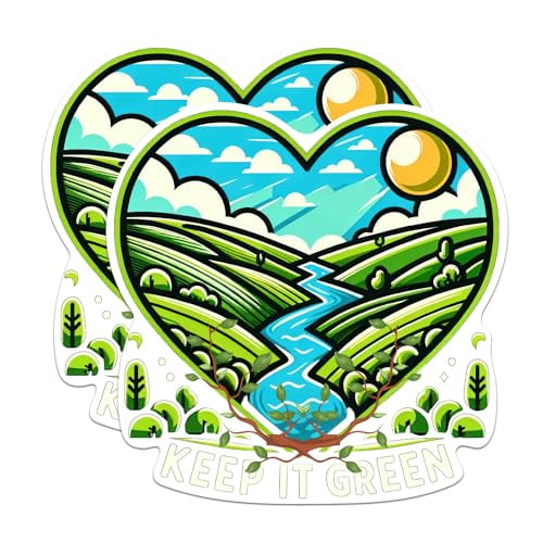 (2 Pack) Keep It Green Magnets - Earth Lover Pachamama Eco Conscious Eco Friendly Magnet - 5" On Longest Side - Premium Magnet - for Cars, Refrigerators, Toolboxes, Lockers - Made in USA - MAG0594