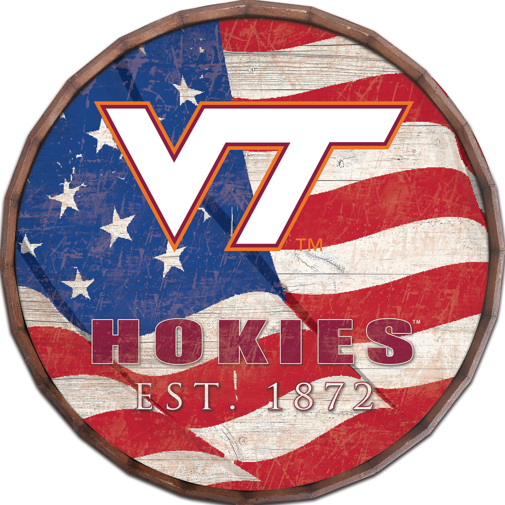 Team Color 12 inch Fan Creations NCAA Virginia Cavaliers Unisex Virginia House Sign 