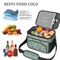 thumbnail image 5 of Lunch Box Pioneer Flower Floral Print Pattern Insulated Lunch Bag for Women Men,Medium Leakproof Lunchbox Cooler Bag Adjustable Strap,10 X 6.7 X 8 Inches, 5 of 6