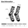 thumbnail image 2 of Fotbe Ying Yang Checkered Calcetas Largas con Estampado para Hombre y Mujer – Calcetas de Compresión Transpirables y Elásticas, Viajar y Uso Diario Talla 5-11, 2 of 6