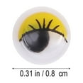 thumbnail image 2 of LEEYNEERWiggly Wobbly Googly Eyes Round Shape Plastic 100 Pcs Yellow, 2 of 8