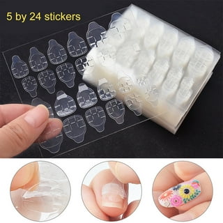 12Pcs Acrylic Press-On Nail Storage Box With Double-Sided Tape For