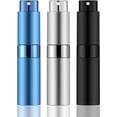 thumbnail image 1 of 8ml Perfume Travel Refillable, Portable Perfume Atomizer Refillable, Empty Mini Size Spray Bottle for Perfume&Cologne（3 PCS, Matte Black&Silver&Blue, 1 of 5