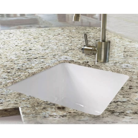 Miseno MCI28-0UM-20 16 Single Basin Undermount Cast Iron Kitchen Sink; White