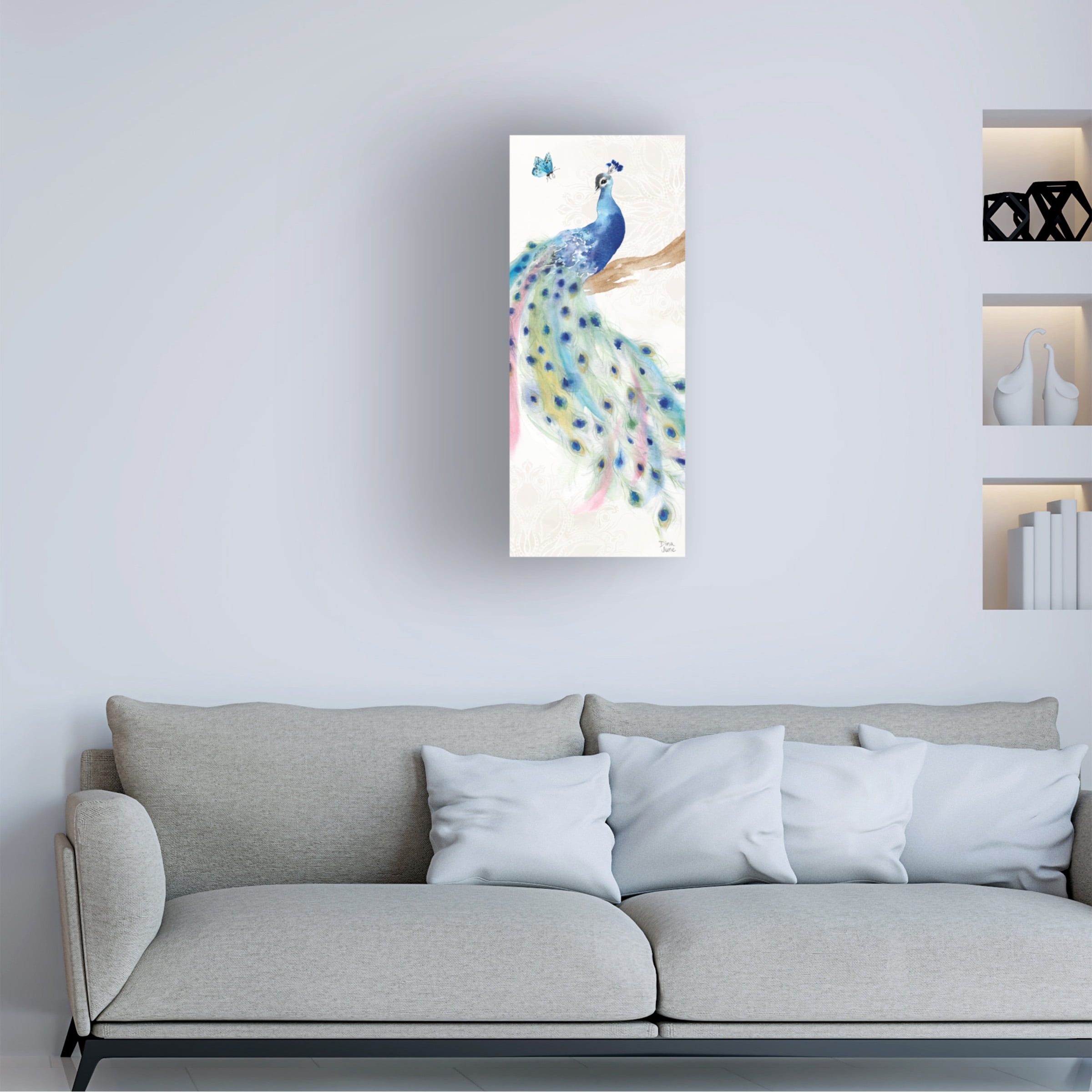 Dina June 'Peacock Glory II' Canvas Art