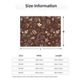 thumbnail image 5 of Honeii Coffee and Flowers print throw blanket, crafted from cozy cotton flannel, offers versatile home decor as a bedding suitable for all seasons.-60"x50", 5 of 6