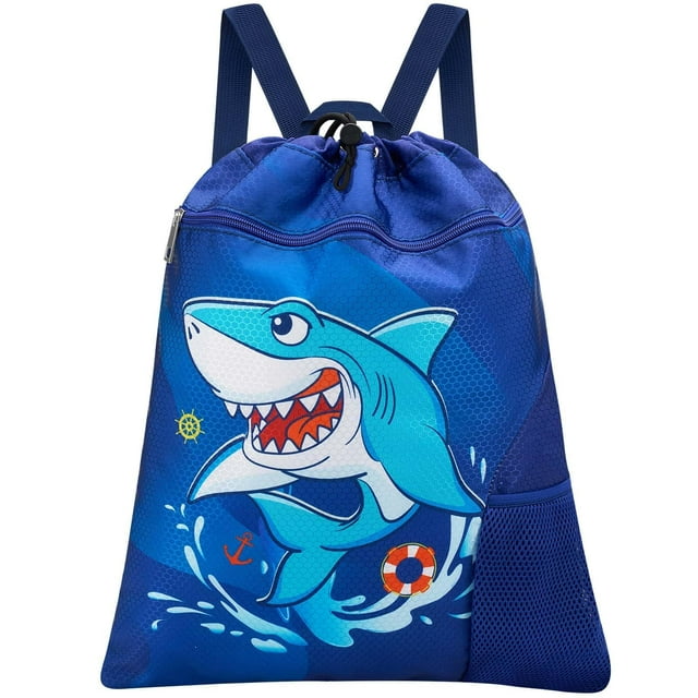 Mochila con Cordón Impermeable WAWSAM Tiburón para Niños 38x45 cm
