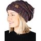 thumbnail image 1 of Gorro holgado de punto trenzado de gran tamaño, suave y grueso, cálido y de moda, 1 of 5