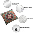 thumbnail image 4 of COMIO  Throw Pillow Covers, Red Mandala Ethnic Flower Home Decor Set of 2 Pillow Cases, Sofa Cushion Couch Sofa Pillowcases Decorative, 4 of 6