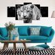 thumbnail image 5 of Decoración de pared de pinturas al óleo de tigre animal moderno para sala de estar 5 paneles Advancent JJ8251-00, 5 of 6
