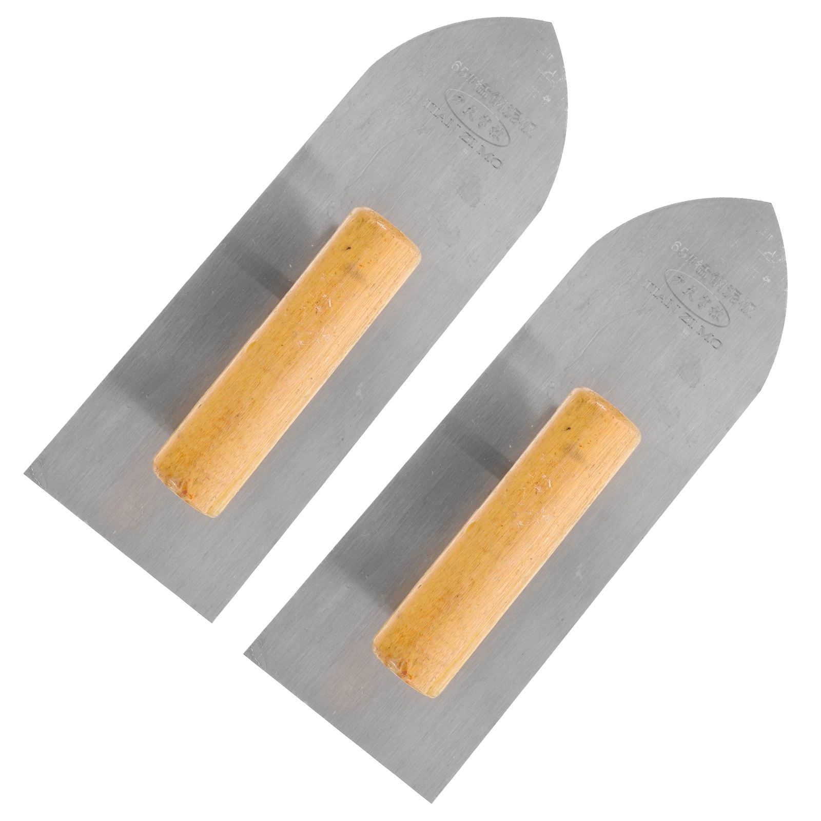 Moluckfu 2Pcs Steel Trowel Sturdy and Practical for Construction Work Assorted Color Wood Handle