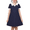 Navy Blue, variant on Girls Dress T-Shirt Basic Vintage Loose Straight Casual School 5 Years