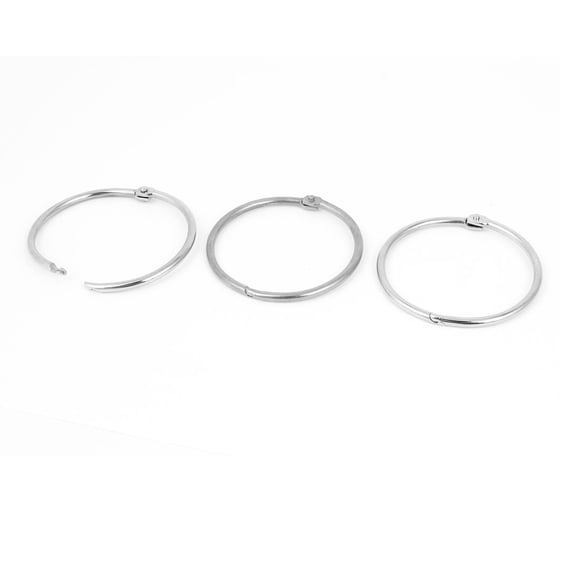 Office Book Hoops Binding Rings Scrapbook Album DIY Binder Loose Leaf Ring 3 Pcs