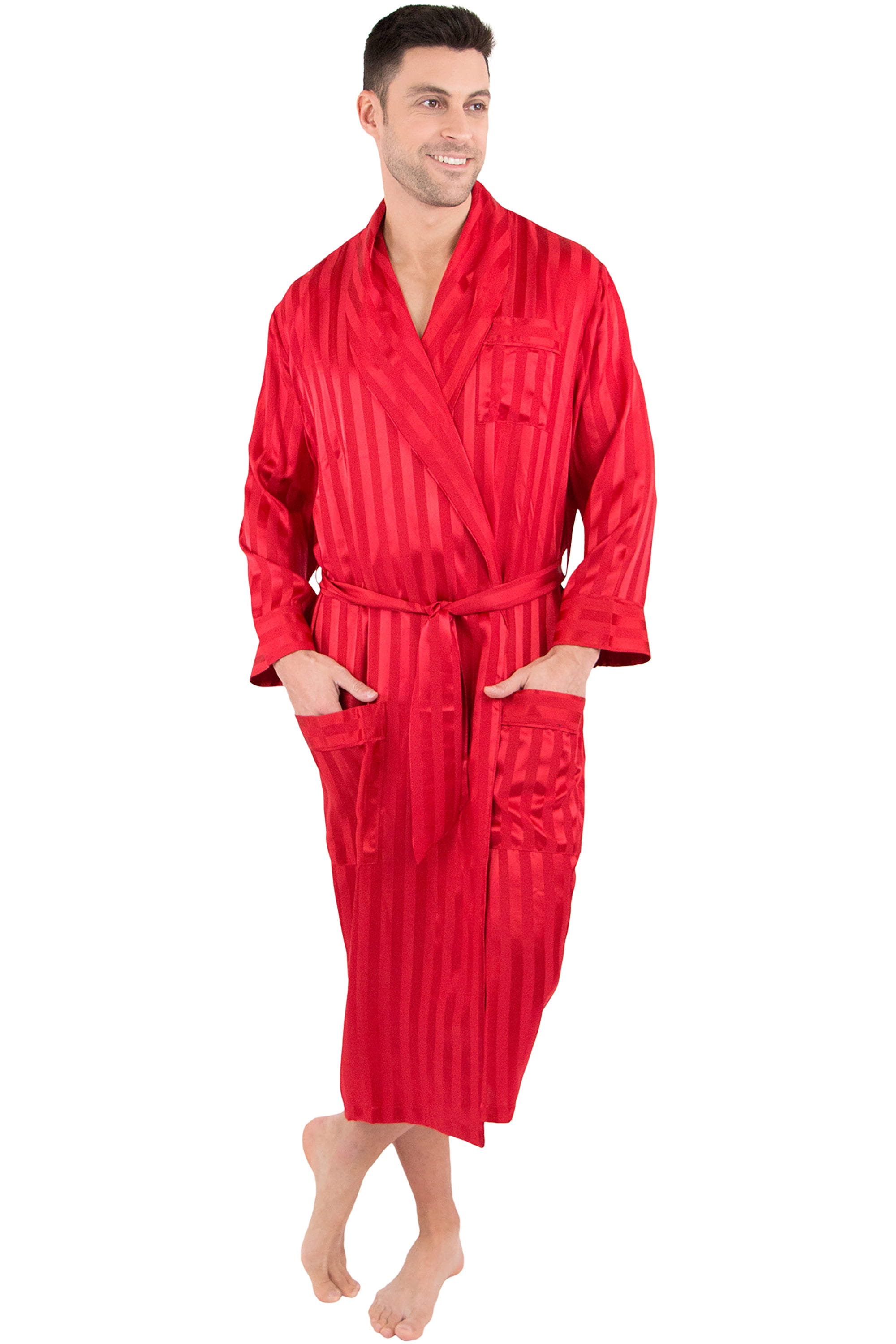 red satin robe mens