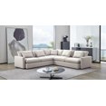 thumbnail image 3 of Arcadia 3PC Corner Sectional w/ Feather Down Seating in Cream Fabric by Diamond Sofa, 3 of 7