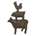 thumbnail image 6 of Western Farmhouse Cast Iron Rustic Rooster Pig And Cow Stacked DecorSculpture, 6 of 12