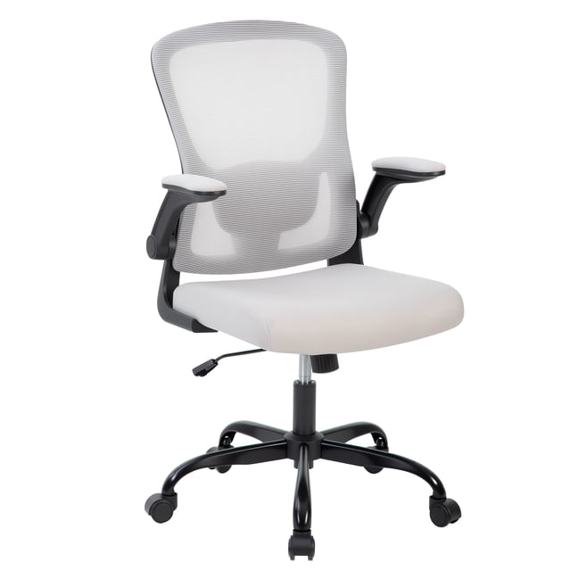 Office Computer Chair with Headrest, Mesh Home Office Chair with Adjustable Back Support & Armrest, High Back Ergonomic Rolling Work Chair for Study Bedroom, Office Chair, Conference Chair, Gray